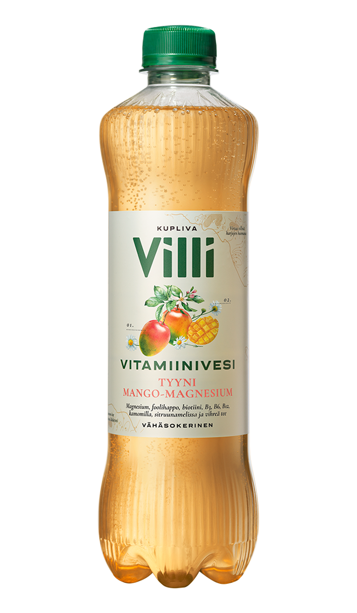 Villi Vitamiinivesi mango-magnesium -juoma